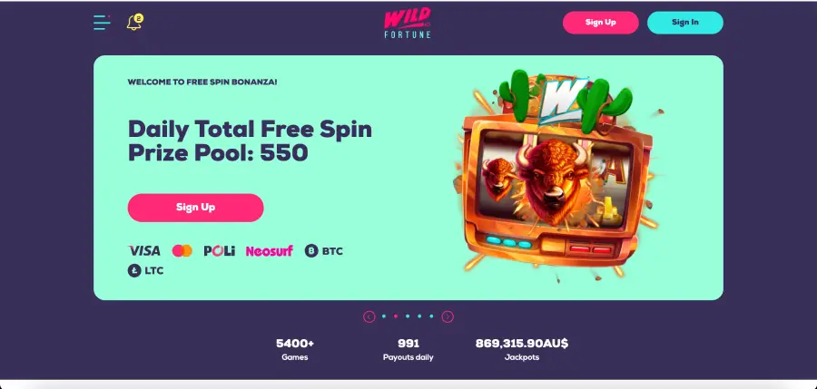 Key facts about Wild Fortune Casino and PayID