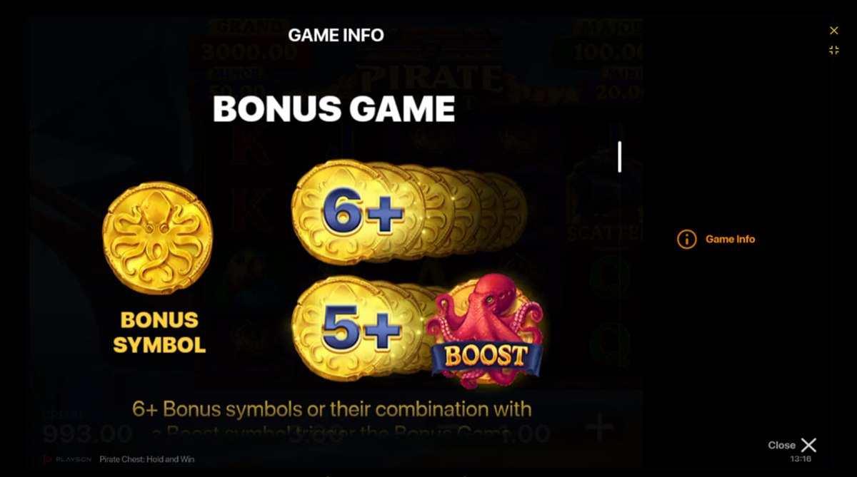 Pirate Chest: Hold and Win review with Playson pokie rules and bonus features