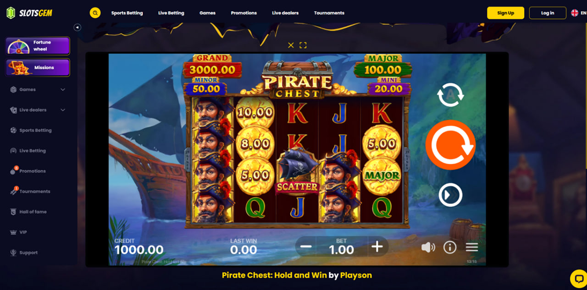 Pirate Chest Hold and Win online casino play for Aussie players