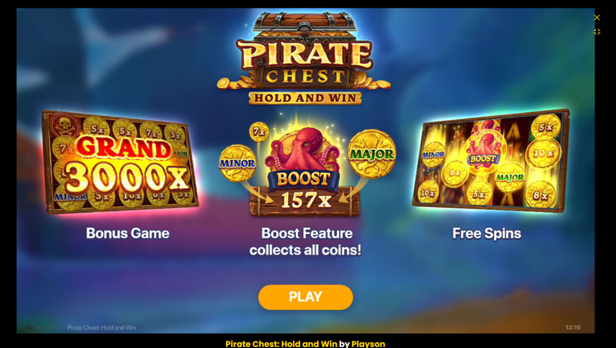 Pirate Chest: Hold and Win review with Playson pokie rules and bonus features