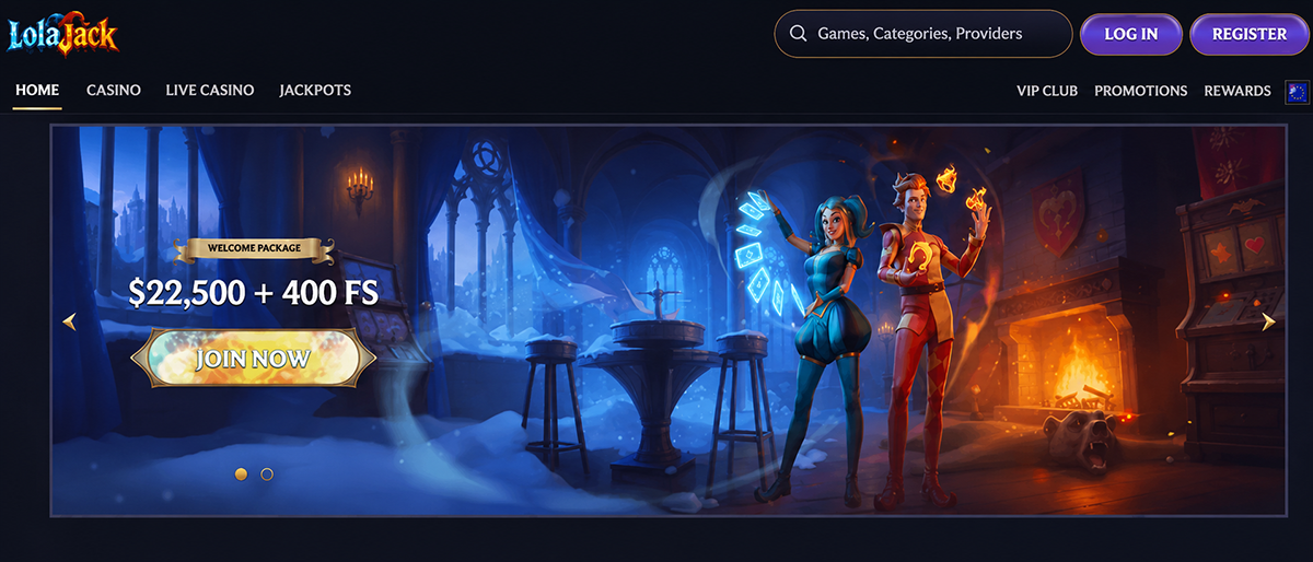 Lolajack casino parameters table with bonus, games, payments and support details