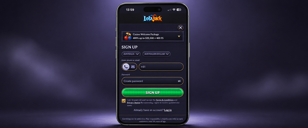 Step-by-step LolaJack registration process for new casino players