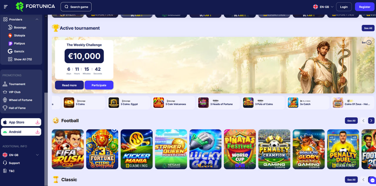 Fortunica casino app for pokies and mobile gaming on iOS and Android