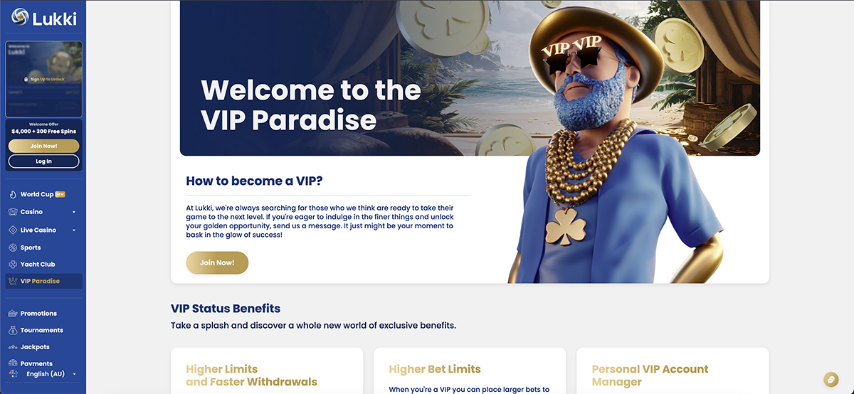 Lukki casino VIP and loyalty programme