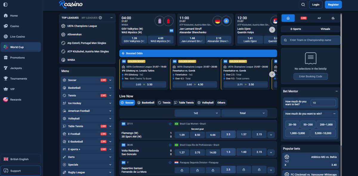 RCasino reviews and key features